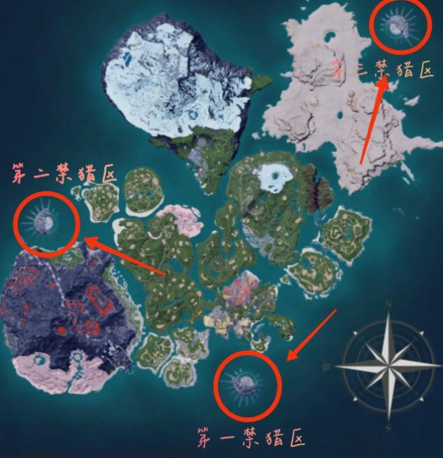 幻獸帕魯(PalWorld)海上禁獵區帕魯和物資分佈圖鑑
